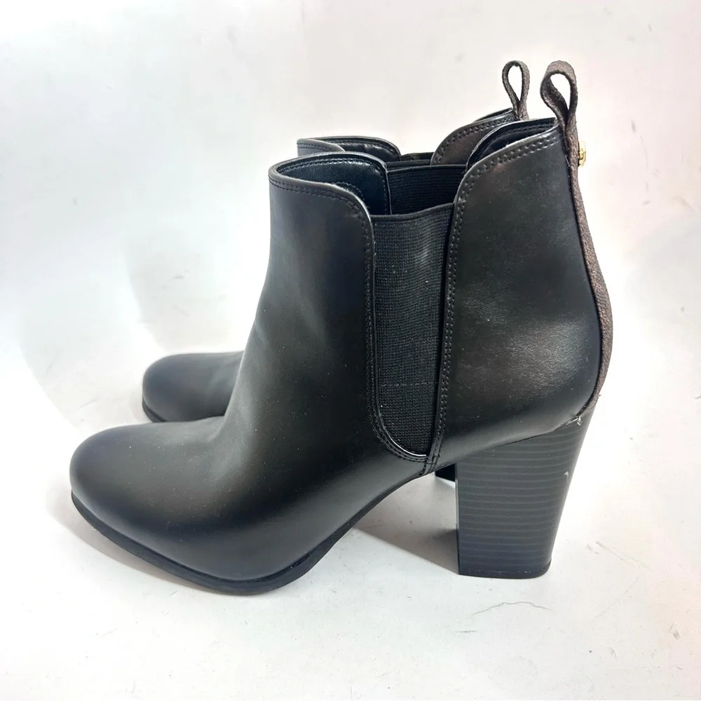 MICHAEL KORS Evaline Block Heel Booties Women's Size US 9.5 M Black NWOB